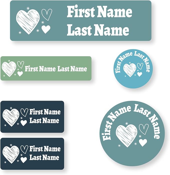 Personalized Daycare Name Labels for Kids (71 Labels) - Custom Durable Waterproof Name Stickers for Clothing Tags, Water Bottles, Lunch Boxes, and School Supplies - Dishwasher, Washer