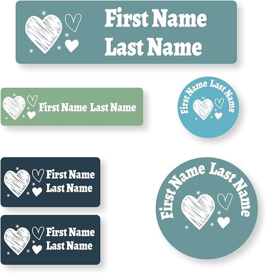 Personalized Daycare Name Labels for Kids (71 Labels) - Custom Durable Waterproof Name Stickers for Clothing Tags, Water Bottles, Lunch Boxes, and School Supplies - Dishwasher, Washer