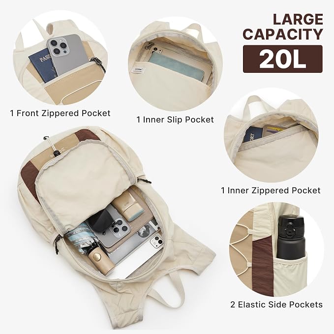 G4Free 20L Lightweight Packable Hiking Backpack for Women Men | Small Water Resistant Foldable Daypack with Phone Pocket for Travel Camping Outdoor