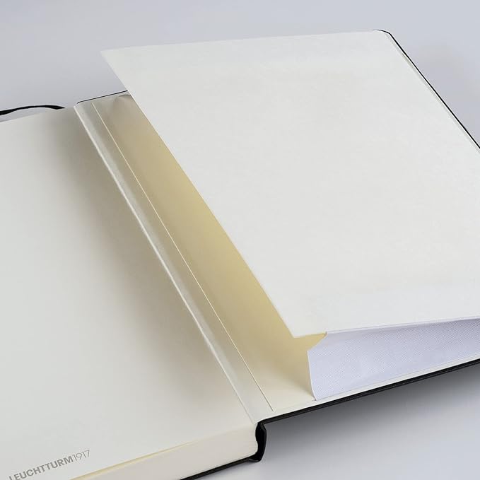 LEUCHTTURM1917 - Notebook Hardcover Medium A5-251 Numbered Pages for Writing and Journaling (Powder, Plain)
