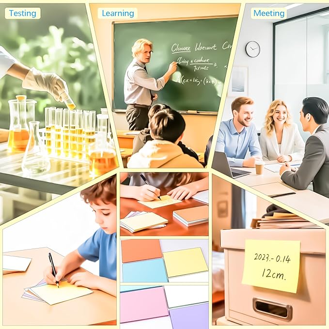 180PCS Blank Colored Index Cards 4 x 6 Inch Flash Cards, Colored Note Card Flashcards, Colorful Blank Index Card Note Pad 4 x 6 Study Notecards for School Office College Supply