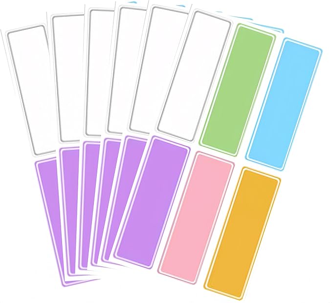 Waterproof Removable Name Labels for Children, 150PCS Handwritten Colored Label for Classroom, Home, Office Organizing Projects