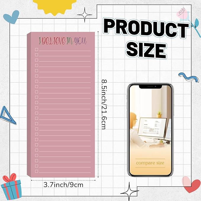Censen 10 Pack 500 Sheets to Do List Notes Daily Checklist Notepads with 50 Sheets Undated Memo Pad Color Block Shopping List Pad Weekly Plan Notepad Organizer Planners(Morandi, Motivation Language)