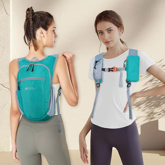Small Hiking Backpack Packable Lightweight for Women Men | 10L/15L, Hiking Daypack, Foldable, Water Resistan, Ultralight, with Phone Pocket, Travel, Outdoor, Walking