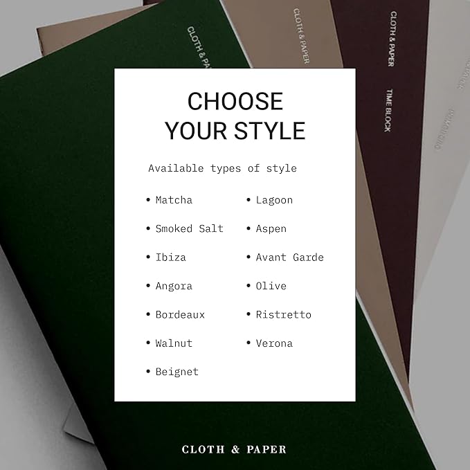 Cloth & Paper Travel Notebook | Task Planner – Ristretto | A5 Slim To-Do List Planner Notebook 4.3" x 8.3" | Productivity Planner for Tasks, Priorities, Lists and Daily Planning – Soft Touch Cover