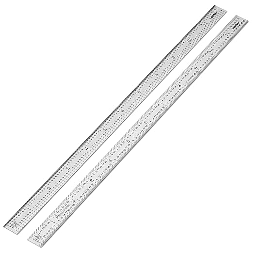 Mr. Pen- Machinist Ruler, 12 Inch, 2 Pack, Stainless Steel Imperial, Precision Measuring Tool, 1/10, 1/100, 1/32, 1/64 Inch Graduation for Engineering, Carpentry, Drafting, Office, School