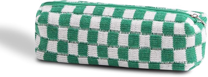 Pencil Case Pen Case Office College School Storage Bag Pouch Holder Box Organizer Makeup Pouch Cosmetic Bag Aesthetic Cute Pencil Case for Girls Boys Kids (Green)
