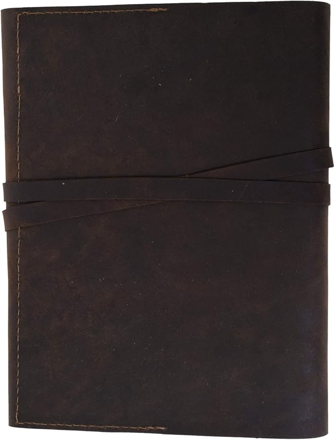 Rustic Vintage Leather Journal Writing Notebook Antique Handmade Leather Bound Daily Notepad for Men & Women Unlined Paper Perfect for Gift for Art Sketch Book Travel Diary & Notebooks to Write in (8 x 6 Inches)