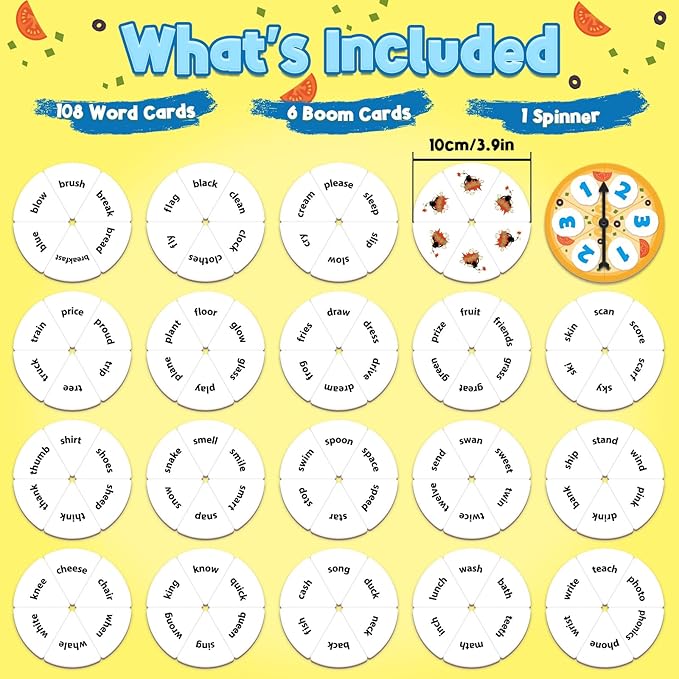Kasfalci Blends Word Games: Phonics Flash Cards, Speech Therapy Toys for Toddlers & Kindergarten Preschool Learning Activities