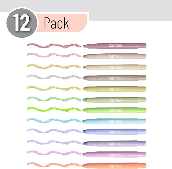 Mr. Pen- No Bleed Gel Highlighters, Pastel Colors, 12 Pack | Bible Highlighters and Pens No Bleed, Bible Markers for Study, Journaling, School Supplies and Accessories