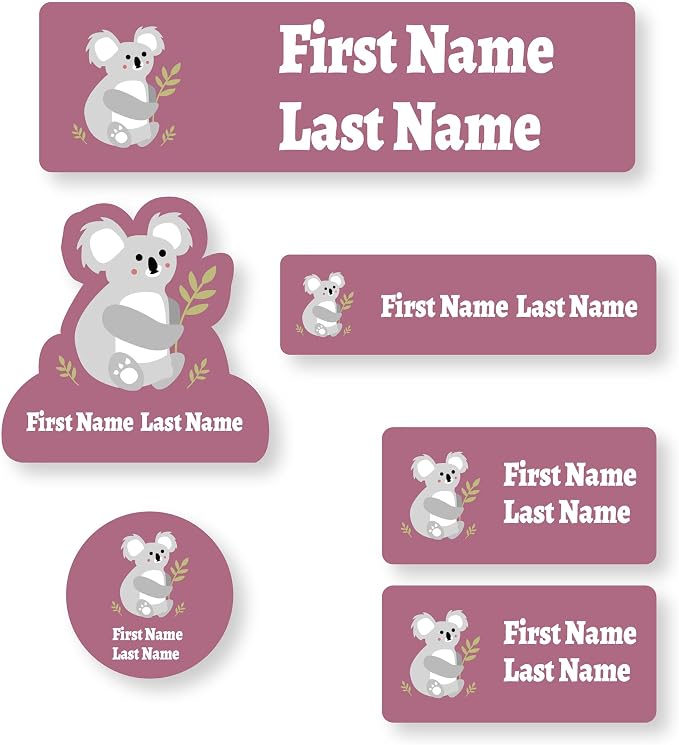 Personalized Daycare Name Labels for Kids (71 Labels) - Custom Durable Waterproof Name Stickers for Clothing Tags, Water Bottles, Lunch Boxes, and School Supplies - Dishwasher, Washer