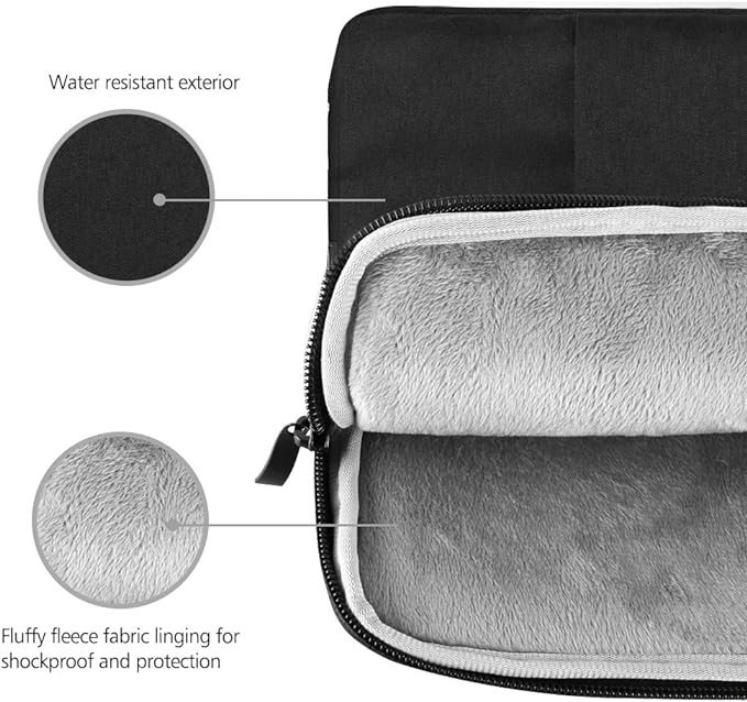 UPERFECT 18.5-inch Portable Monitor Case Polyester Laptop Sleeve Protective Case Vertical Style with Pocket Zipper for 18.5-inch Monitor Laptop Pad Tablet