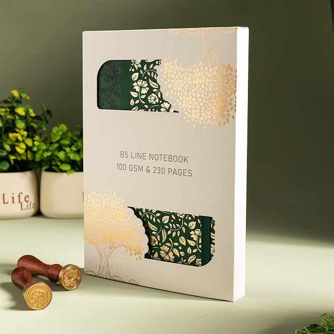 TIEFOSSI B5 Lined Journal for Women Men, 100 GSM Thick Paper, 230 Numbered Pages, College Ruled Notebook, Hardcover Notebooks for Journaling Writing