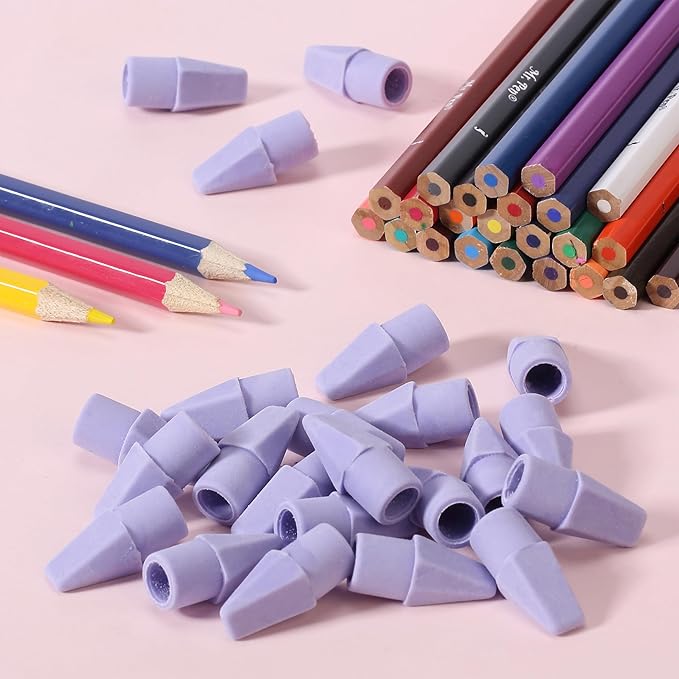 Mr. Pen- Pencil Erasers Toppers, 120 Pack, Purple, Erasers for Pencils, Pencil Top Erasers, Pencil Eraser