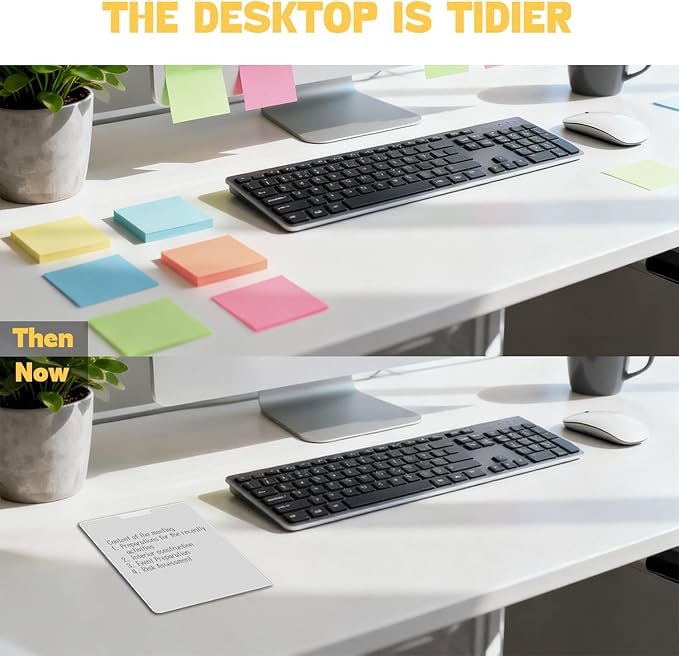 Portable Note Pad with Magnetic Pen & Eraser for Office Desk, Home, & School - Eco-Friendly Paperless Solution for Students Classroom Teacher Supplies