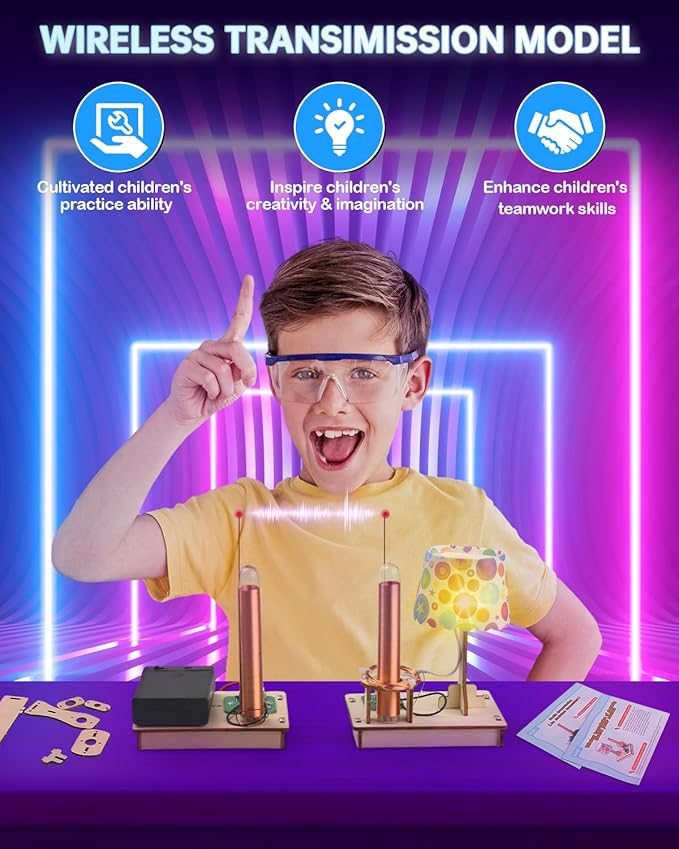 9 in 1 STEM Science Kits for Kids 6-7-8-10-12, Toys for Ages 8-13, Gifts for 6 7 8 9 10 11 12 13 Year Old Boys and Girls, Wooden 3D Puzzles, Educational Projects, Crafts Building Kits