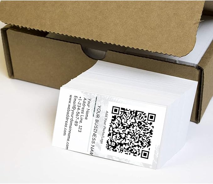 200/500Pcs Business Card Customization (Add Picture or Logo), Thick Coated Paper Business Card Double-sided Printing-2"x3.5" Inches (Color-I)