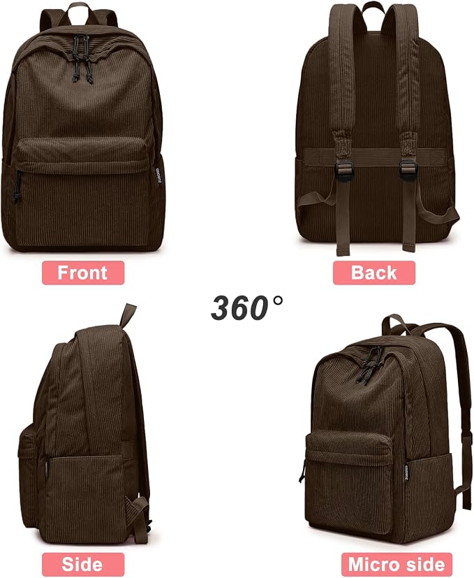 ZUBOND Backpack for School Girls and Boys, Lightweight School Bookbag for Teens, College Students Women & Men, Cute Large Laptop Backpack Fits 15.6 Inch Notebook
