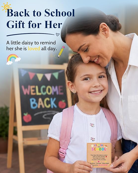 First Day of School Gifts for Kids Girls Back to School Earrings