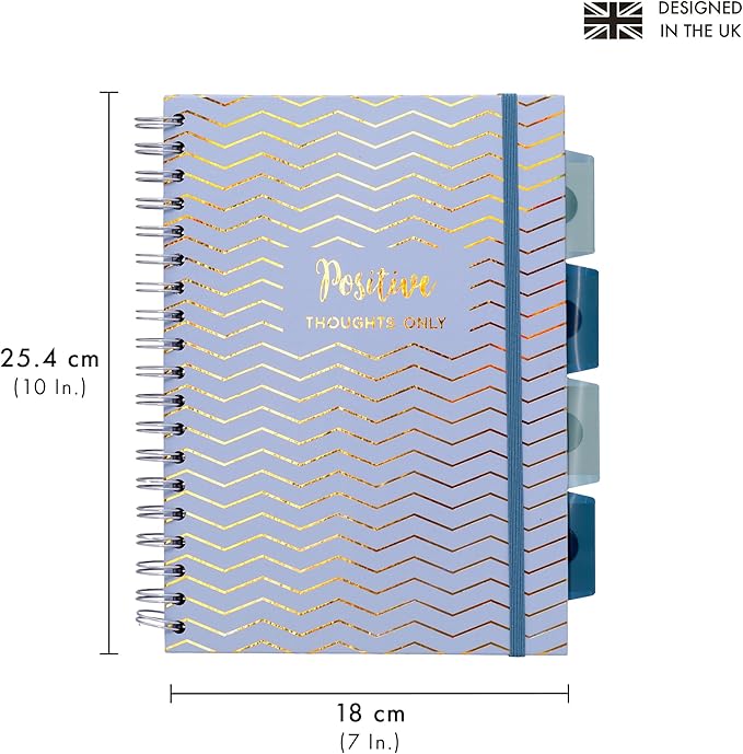 Pukka Pad Haze B5 Notebook – Pack of 3 Wirebound Notebooks with 5 Repositionable Dividers with Storage Pockets and Tabs for Organisation and Personalisation – 200 Pages, 100 Sheets of 80GSM Paper