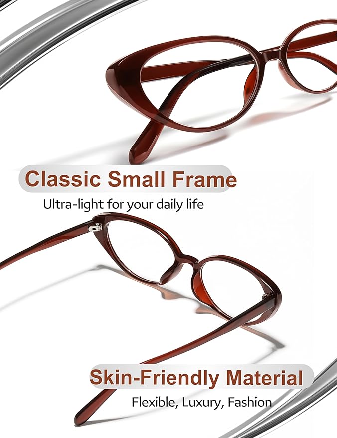 Ultralight Cat Eye Blue Light Glasses for Woman Anti Glare Reduce Eyestrain Gaming/Computer/Screen