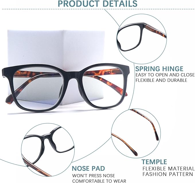 3 Pack Progressive Multifocus Reading Glasses Women Men Quality Computer Readers Anti UV Glare Eyeglasses (3 Mix Color, 2, diopters)