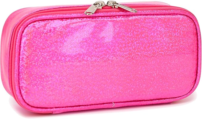 FlowFly Large Capacity Pencil Case for Kids, Boys & Girls – Zippered Multi-Functional Pen Pouch, Soft & Portable Pencil Bag for School, Teens, Students, PU#Pink