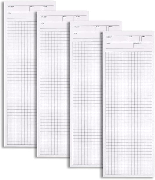 GINCEVHY 4 Pack Graph Paper Notebook, 9.8 × 3.5 inches Long Strip Notepad, Personalized Memo Pads for Planning, Tasks, Appointments, Reminders, Home, Office, 50 Sheets Per Note Pads (Grid)