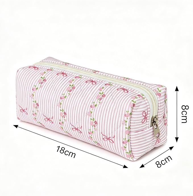 Pencil Case, Pencil Pouch for Women, Pencil Case Small, Pencil Pouch Aesthetic (Cute floral pink)