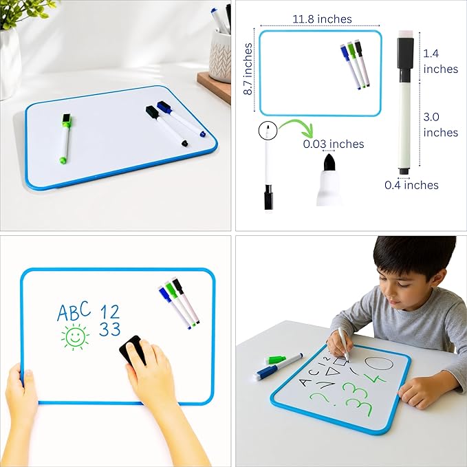 5-in-1 Wooden Puzzles for Toddlers 3-5 | Montessori Alphabet Number Shape Learning Toys | Magnetic Whiteboard, Flashcards & Markers | Preschool Educational Activity Kit | VYN & VYN (Rainbow)