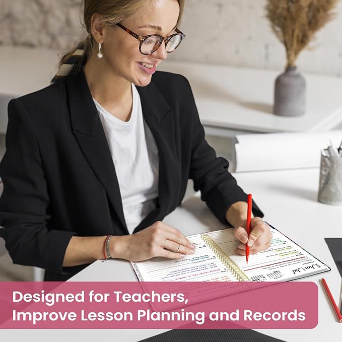 Planner 2026-2027, Academic Year Monthly and Weekly Calendar Planner, Jul 2026 - Jun 2027, Hardcover Teacher Student Planning Agenda book with Tabs, Perfect for School Office Supplies, 8.5" x 11" - Jellyfish