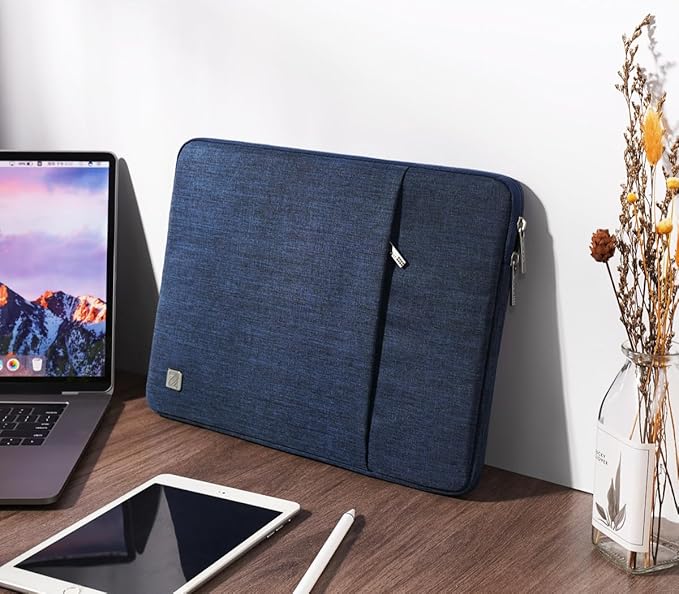 NIDOO 10 Inch Laptop Sleeve Tablet Bag Case for 11" 10.5" 9.7" iPad Pro M4 M2 / 10.9" 10.2" iPad 2022/10.5" 11 inch iPad Air, Protective Cover Portable Carrying Bag for Surface Go/Samsung, Blue