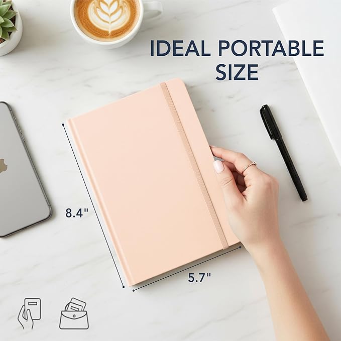 Mr. Pen- Dotted Journal Notebook, A5 Medium Size (5.7"x8.4"), 160 Pages (80 Sheets), Fabric Hardcover, 100 GSM Thick Paper, Bullet Dotted Journal for Planning, Tracking