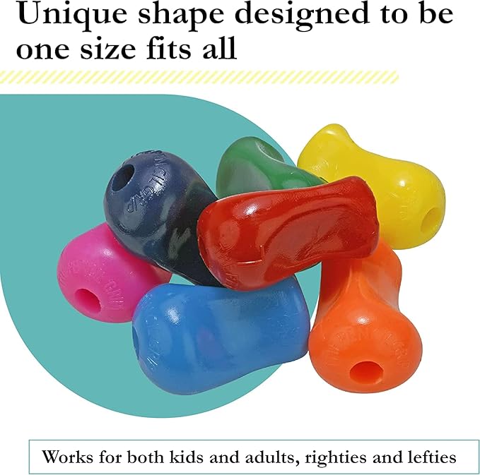 The Pencil Grip Original Pencil Gripper, Universal Ergonomic Writing Aid For Righties And Lefties, Colorful Pencil Grippers, Assorted Colors, 36 Count - TPG-11136