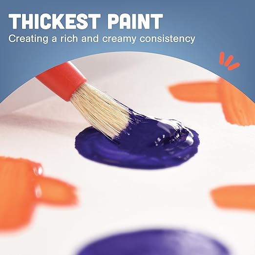 Constructive Playthings Washable Tempera Paint Set for Kids, Classroom Painting Supplies, One Gallon, Multicolor, Pack of 9