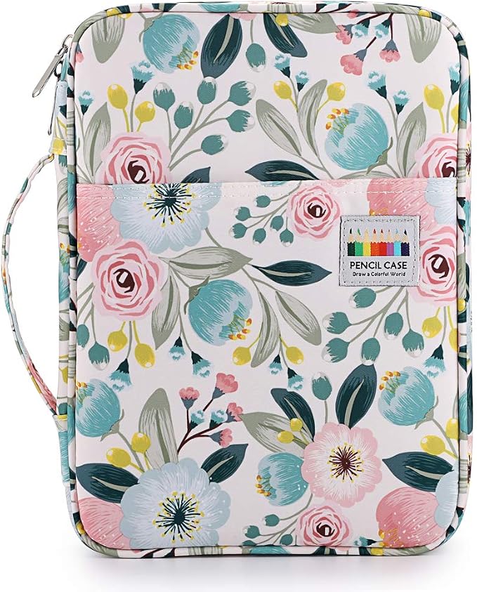 BTSKY Portable Colored Pencil Case - Colored Pencil Organizer Holds 166 Pencils or 112 Gel Pens Large Capacity Zippered Pencil Holder Gel pens