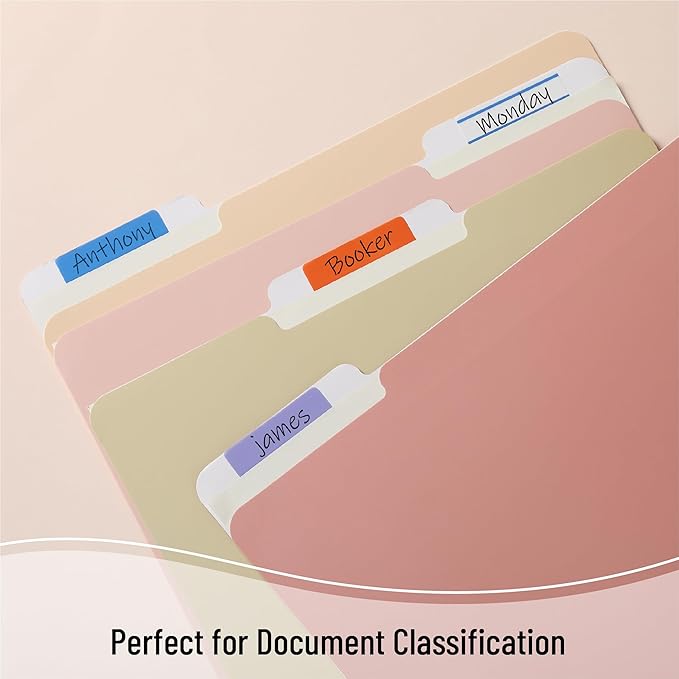 Mr. Pen- Sticky Index Tabs, 500 Pcs, 21 Sets, Colorful, Writable Colored Pages Markers Labels for Reading Notes, Books, Binders, Notebook, Folders and Classify Files, Water-Resistant