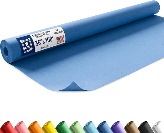 Dark Blue Construction Paper Roll 36" x 100 ft – Made in USA – 36" Bulletin Board Paper for Classroom & School, Teachers & Kids