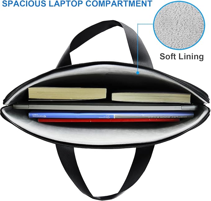 Laptop sleeve 15.6 inch, Laptop Case, laptop bag, Durable Shockproof Protective Computer Cover Carrying Bag Briefcase for 15" 15.6" HP Asus Acer Dell Lenovo Laptop Notebook Ultrabook, (Black/Grey)