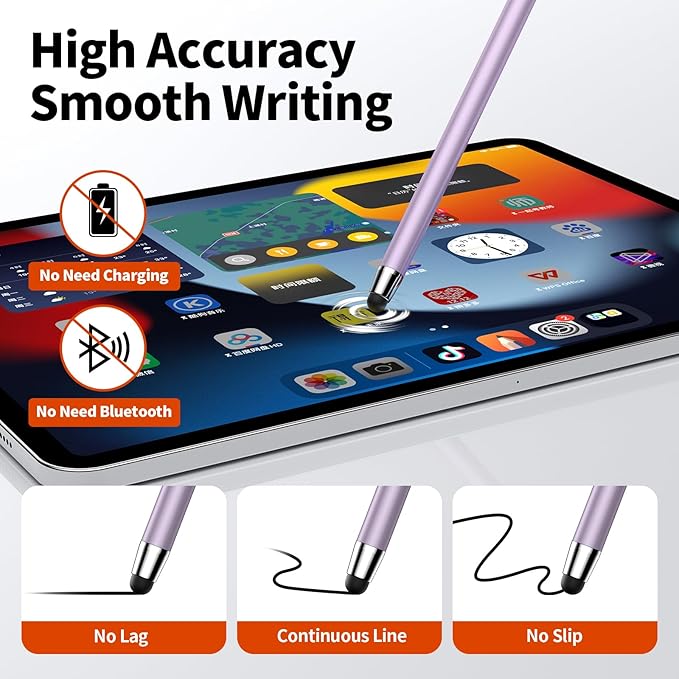 10 Pack Stylus,Stylus Pen for Touchscreen.Universal Capacitive Stylus.2-in-1 Dual Rubber Tip,High Precision & Sensitivity.Stylus Pen for ipad/Tablet/iPhone/Nintendo Switch/Android Phone.(20 Tips)