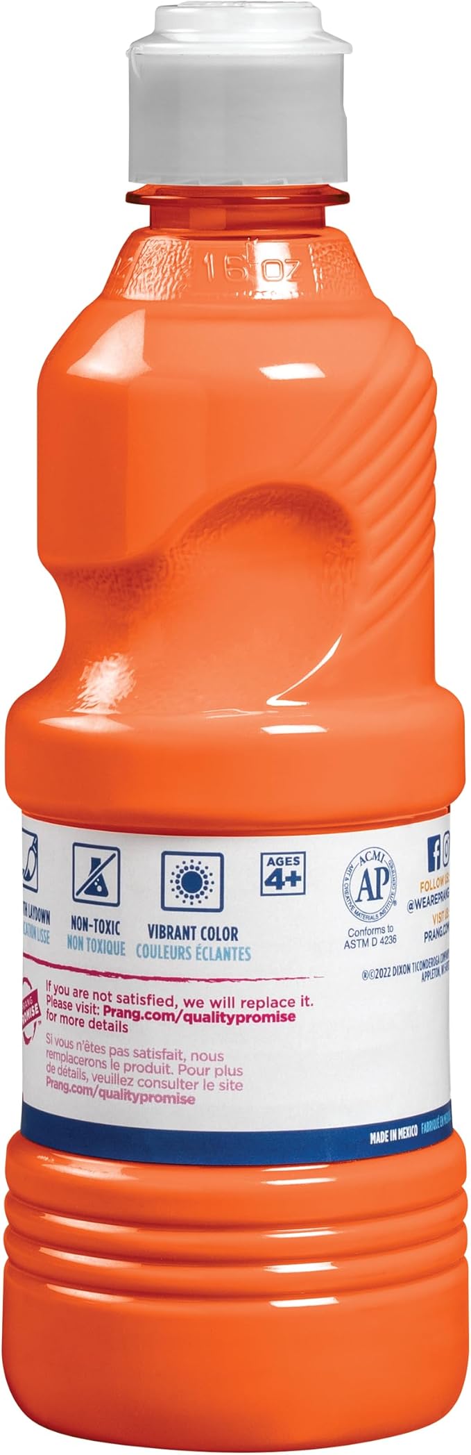 Prang Ready-to-Use Tempera Paint, Orange, 16 Oz., 1 Count