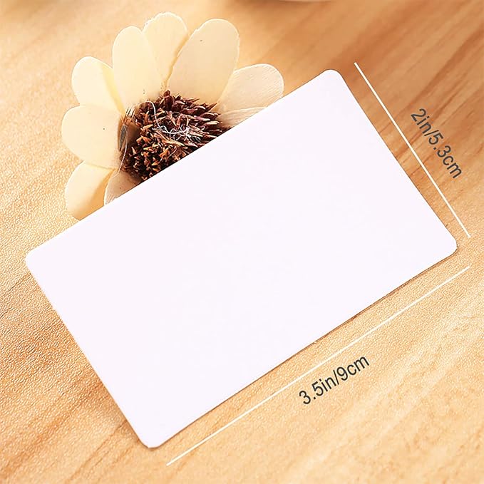 VANRA 300 Small Blank Cards 3.5x2 inches Color Cardstock Study Flash Cards Index Cards, Unruled with Rounded Corners (White, 300/Pack)