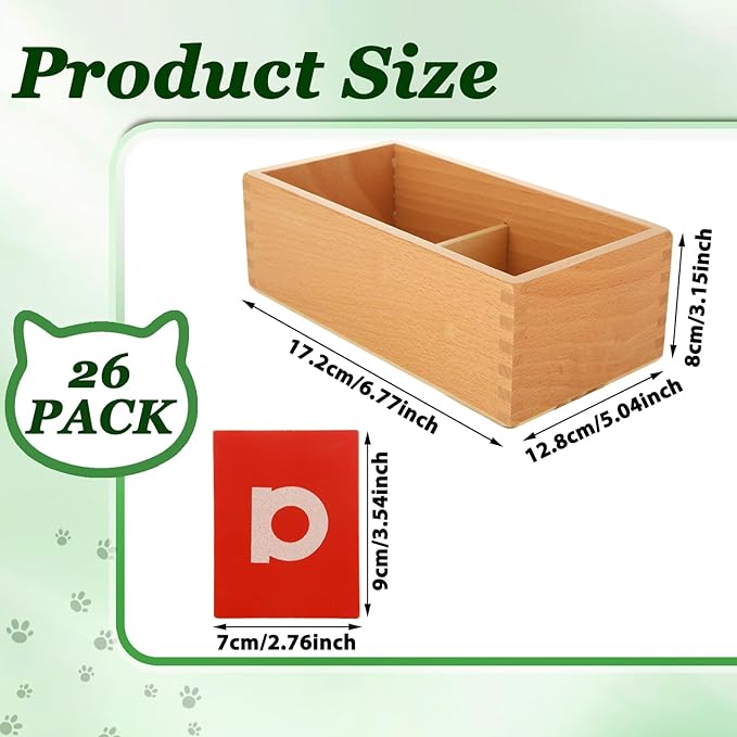 QTLCOHD Montessori Lower and Capital Case Sandpaper Letters, Tactile Letters for Preschool Learning, English Letter Language Teaching, Kindergarten & Early Childhood Development