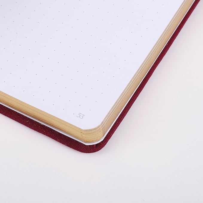 A5 Bullet Dotted Journal Notebook | 160gsm Thick Bleedproof Paper, Lay Flat Binding, 160 Numbered Pages | Hard Cover Dot Grid Notebook/Bullet Journals for Creatives & Professionals