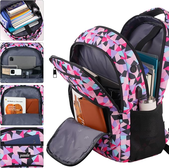 Paude Backpack for Teen Girls & Women - School & Travel Laptop Bookbag for City Trip & Office