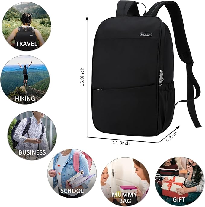 MAXTOP Deep Storage Laptop Backpack with USB Charging Port[Water Resistant] College Computer Bookbag Fits 16 Inch Laptop