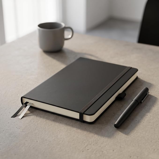 AHGXG Lined Journal Notebook, 160 Numbered Pages, A5 Size (5.7'' x 8.3'')