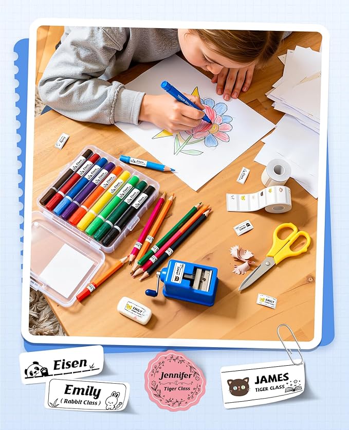 NIIMBOT 3 Rolls Name Tag Stickers for B1 B21 B3S B21Pro Label Maker, Personalized Name Labels for School/Office/Home Storage