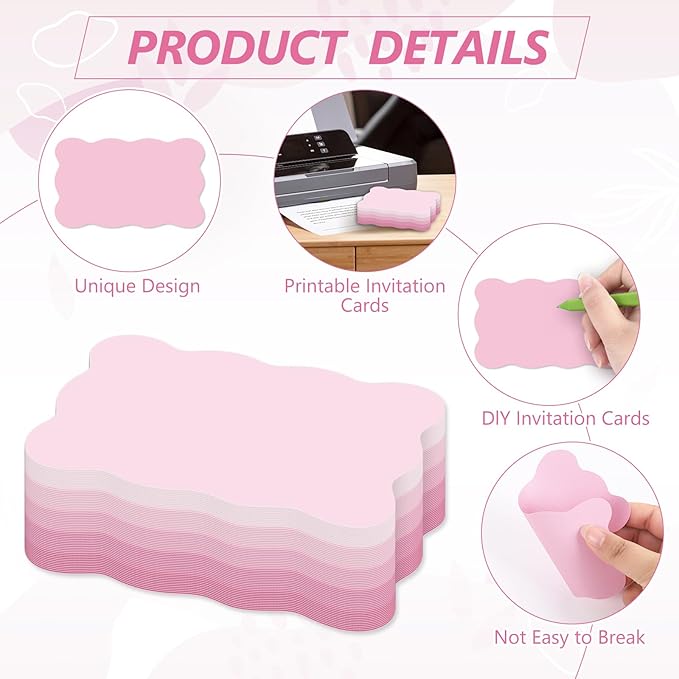 Whaline 150 Pack Pink Index Cards 3 x 5 Inch Colored Cardstock Flashcard 5 Colors Gradient Pink Blank Index Cards for Note-taking Studying Organizing School Office Supplies