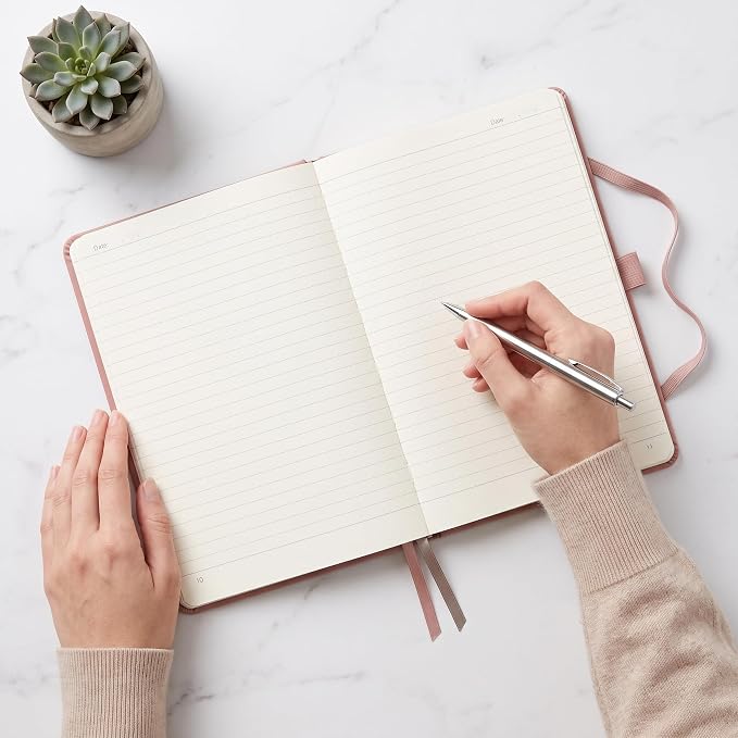 AHGXG Lined Journal Notebook, 160 Numbered Pages, A5 Size (5.7'' x 8.3'')
